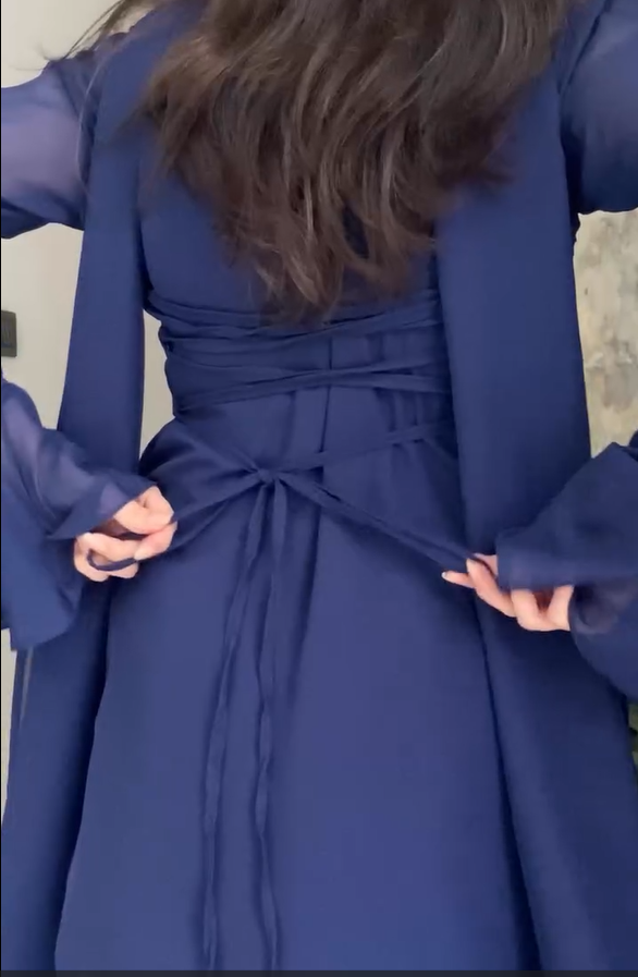 Navy Grace Flared Sleeve Suit