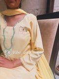 Elegant Yellow Embroidered 3-Piece Suit